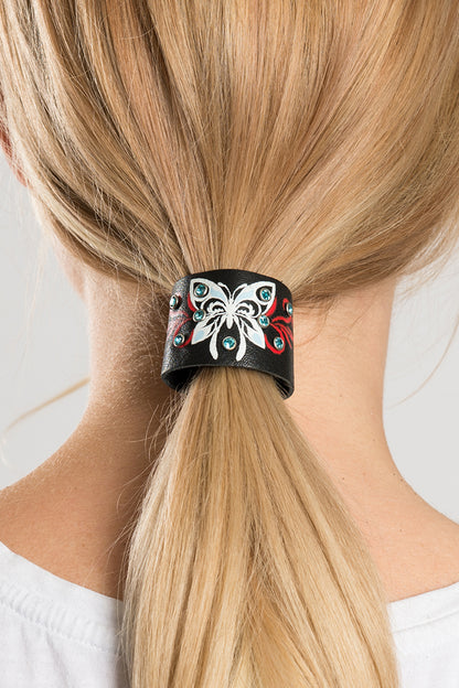 1.25" Set Debossed Heart & Tribal Butterfly - Original Hair Glove®