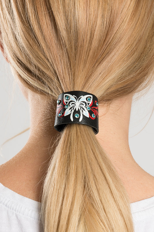 1.25" Set Debossed Heart & Tribal Butterfly - Original Hair Glove®