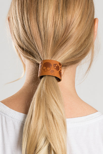 1.25" Set Debossed Skulls & Suede Bling - Original Hair Glove®