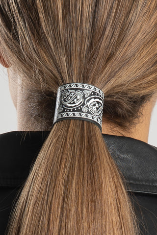 1.25" Set Black Paisley & Solid Black - Original Hair Glove®