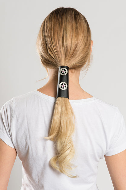 Pewter Star Concho w/Pink Gems - Original Hair Glove®