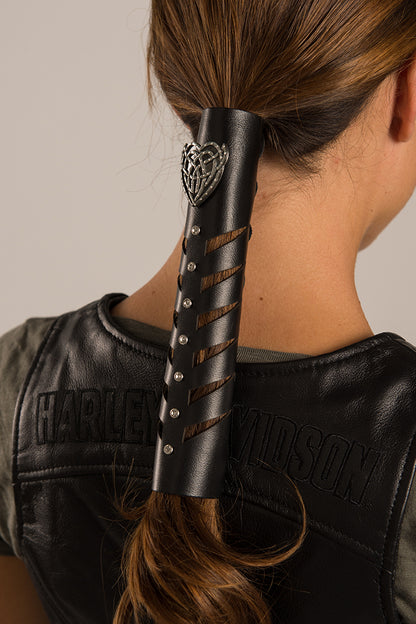 Tribal Heart Herringbone Cut-out w/Gems - Original Hair Glove®