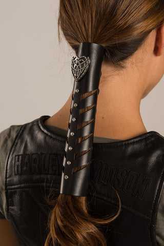 Tribal Heart Herringbone Cut-out w/Gems - Original Hair Glove®