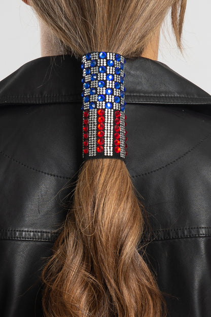 Super Bling USA Flag-Black Suede - Original Hair Glove®
