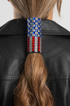 Super Bling USA Flag-Black Suede Hair GloveÂ®