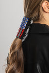 Super Bling USA Flag-Black Suede Hair Glove®