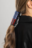 Super Bling USA Flag-Black Suede Hair GloveÂ®