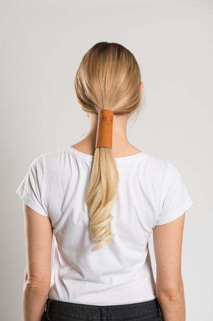 Tribal Debossed Lone Wolf (Brown) - Original Hair Glove®