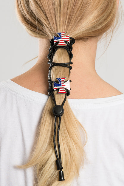 Lace Up USA Biker Cross Concho - Original Hair Glove®