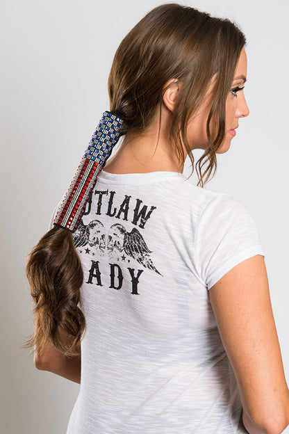 Super Bling USA Flag-Black Suede - Original Hair Glove®