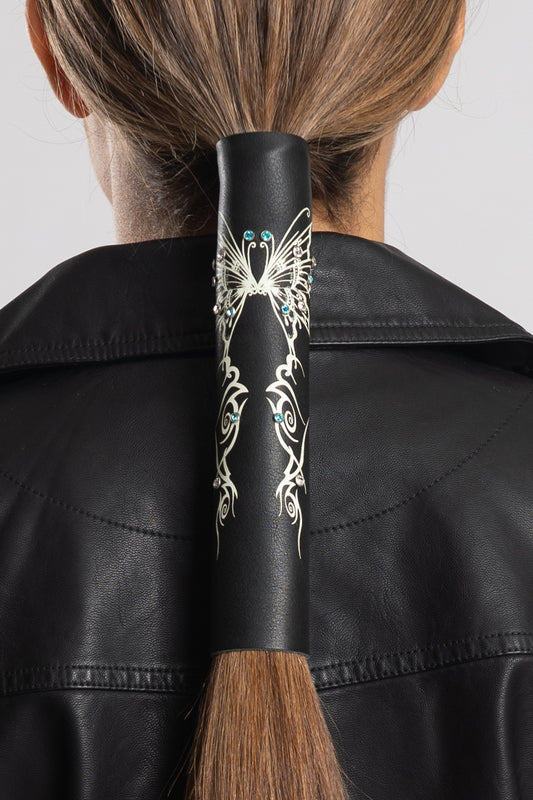 Two-sided Tribal Butterfies w/Gems - Original Hair Glove®