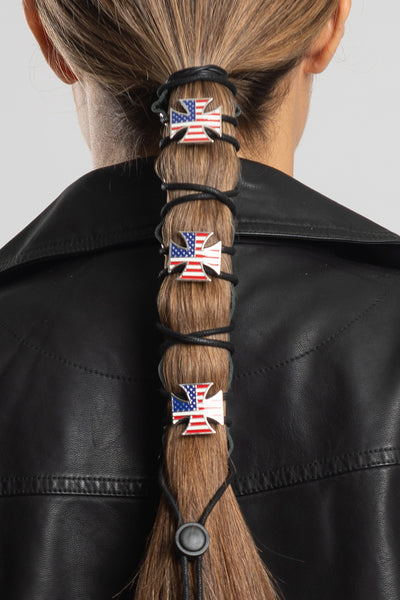 Lace Up USA Biker Cross Concho - Original Hair Glove®