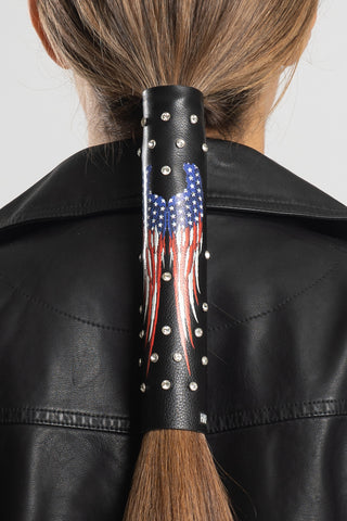American Flag Wings w/Gems Hair GloveÂ®