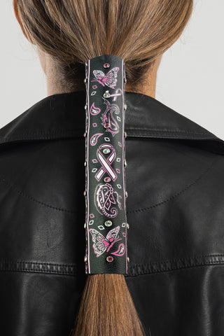 Pink Ribbon Paisley w/Gems - Original Hair Glove®
