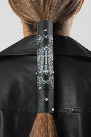 Teal Cross w/Gems - Original Hair Glove®