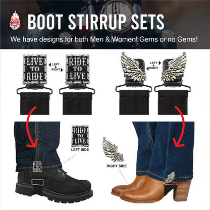 HG Skull Boot Stirrup Set