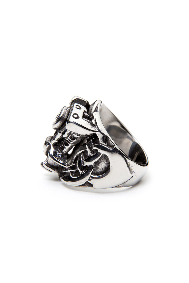  - Stainless Steel Ring - Raised Celtic V-Twin Engine Ring - 4