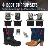 Vintage Cross Boot Stirrup Set