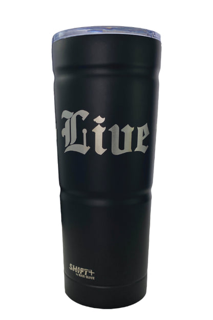 Stainless Steel Tumbler Black LIVE TO RIDE (25.4 oz/750 ML)