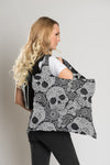 Black Skull Paisley Recycle Bag