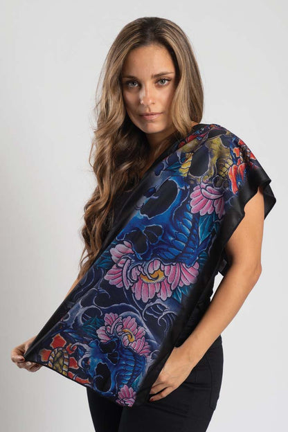 Asian Tattoo Flag Cooling Towel-(40"x12")