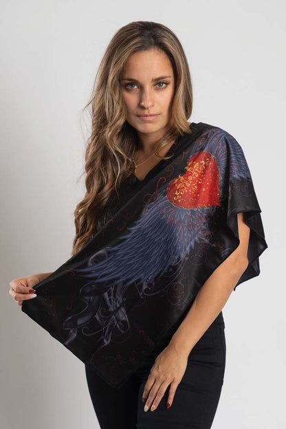 Heart & Wings Flag Cooling Towel-(40"x12")