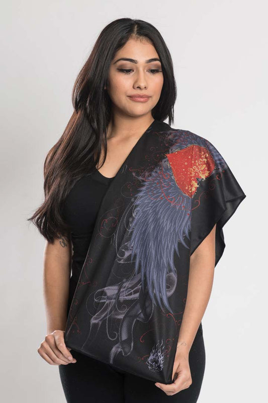 Heart & Wings Flag Cooling Towel-(40"x12")