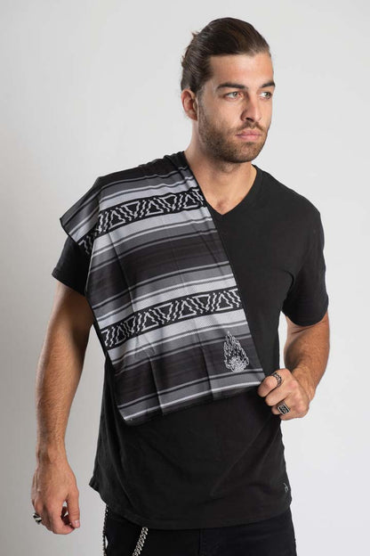 Black Sarape Cooling Towel-(40"x12")