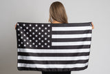 B&W American Flag Travel Towel