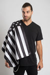 B&W American Flag Travel Towel