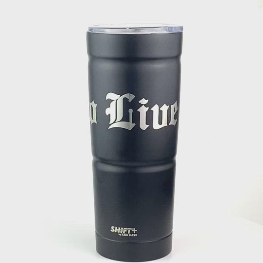 Stainless Steel Tumbler Black LIVE TO RIDE (25.4 oz/750 ML)