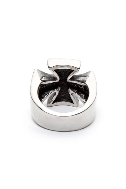  - Stainless Steel Ring - Iron Cross with Bolts Ring - 5