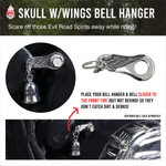 Skull w/Wings Bell Hanger