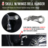 Skull w/Wings Bell Hanger