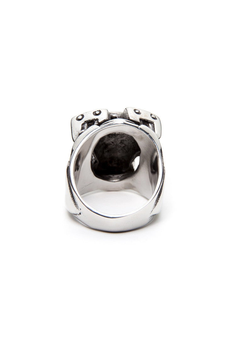  - Stainless Steel Ring - Raised Celtic V-Twin Engine Ring - 5
