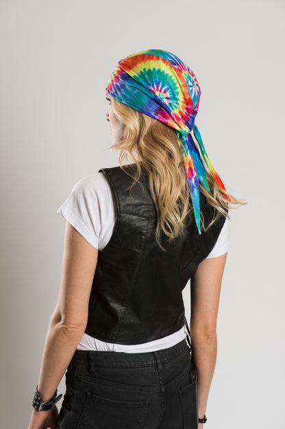 Traditional Tie-Dye Full-Head Wrap