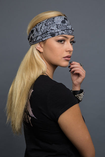 Black Paisley Skull Ez Bandz