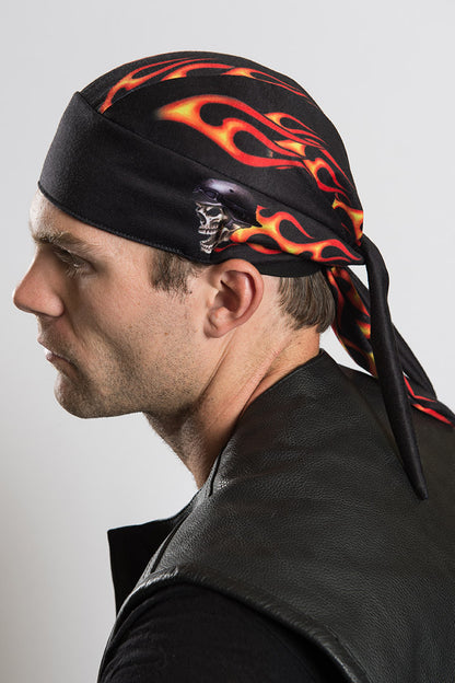 Biker Flames Full-Head Wrap