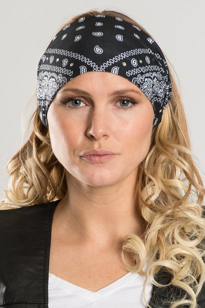 Traditional Black Paisley w/Gems
