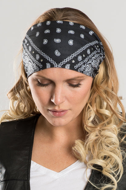 Traditional Black Paisley w/Gems