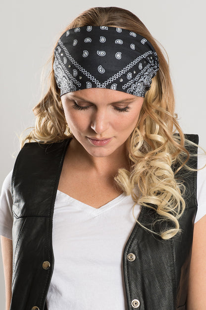 Traditional Black Paisley w/Gems