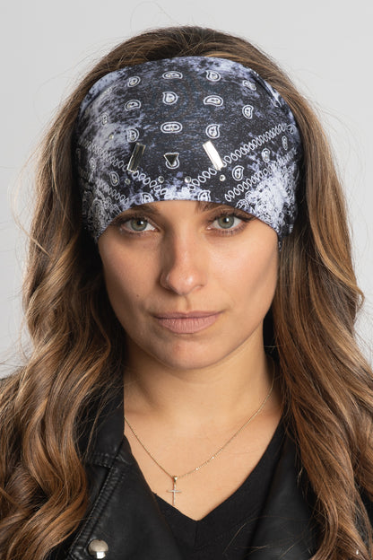 Marble Tie-Dye Paisley w/Gems