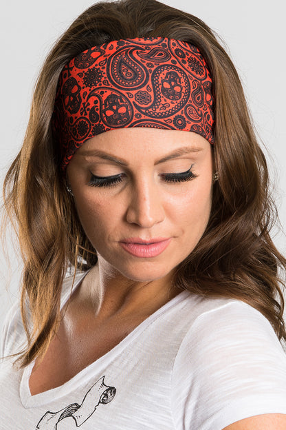 Tribal Skull Paisley (Orange) EZ Bandz