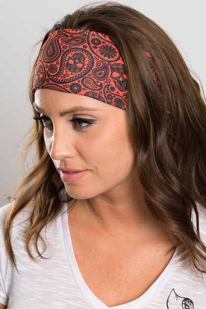 Tribal Skull Paisley (Orange) EZ Bandz