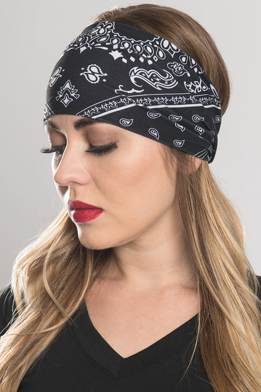 Black Bandana Paisley EZ Bandz