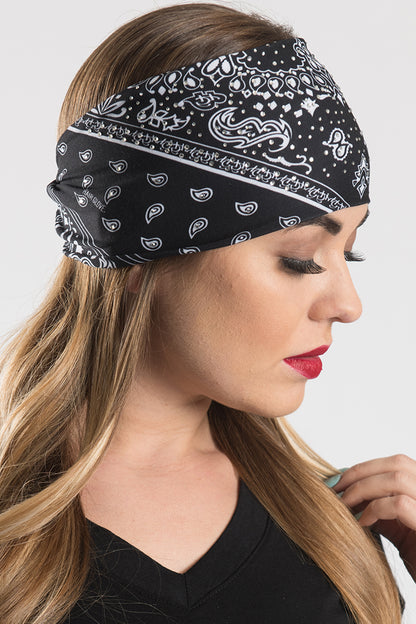 Black Bandana Paisley w/Gems EZ Bandz