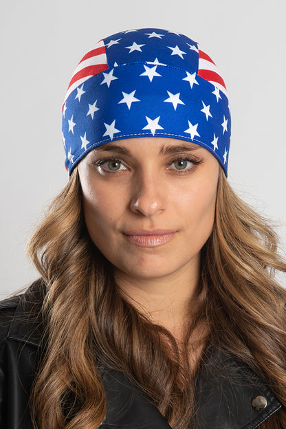 USA Flag Full-Head Wrap