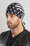 B&W USA Flag Full-Head Wrap