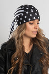 B&W USA Flag Full-Head Wrap