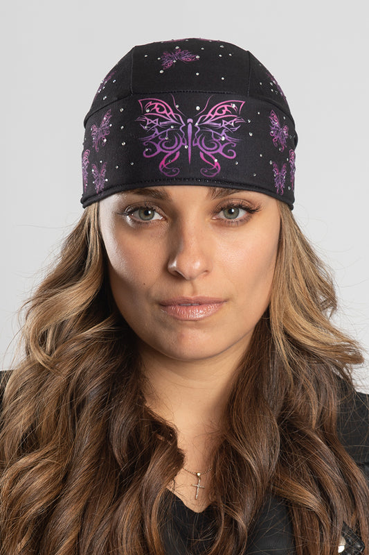 Tribal Butterflies w/Gems Full-Head Wrap